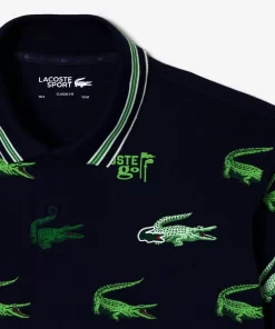 Polo Homme Golf Imprime Crocodile | Lacoste Flash Sale