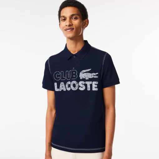 Polo Homme Imprime En Coton Biologique | Lacoste Online