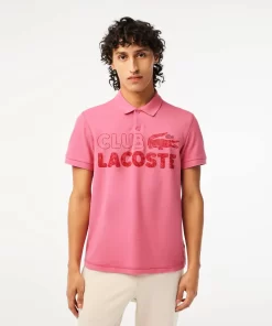 Polo Homme Imprime En Coton Biologique | Lacoste Discount