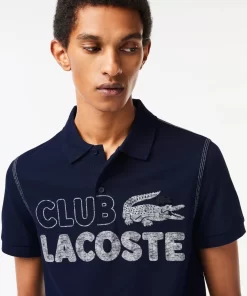 Polo Homme Imprime En Coton Biologique | Lacoste Online