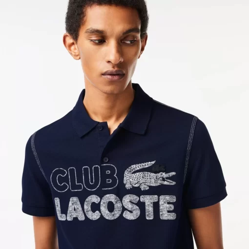 Polo Homme Imprime En Coton Biologique | Lacoste Online