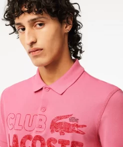 Polo Homme Imprime En Coton Biologique | Lacoste Discount