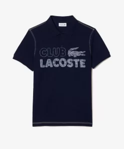 Polo Homme Imprime En Coton Biologique | Lacoste Online