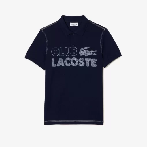 Polo Homme Imprime En Coton Biologique | Lacoste Online