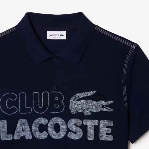 Polo Homme Imprime En Coton Biologique | Lacoste Online