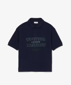 Polo Imprime Avec Inscriptions En Petit Pique | Lacoste Cheap