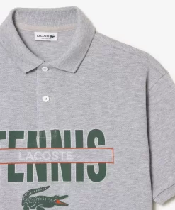 Polo Imprime Avec Inscriptions En Petit Pique | Lacoste Cheap