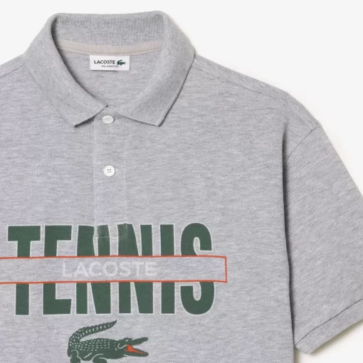 Polo Imprime Avec Inscriptions En Petit Pique | Lacoste Cheap