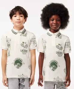 Polo Imprime Graphique En Coton | Lacoste Best Sale