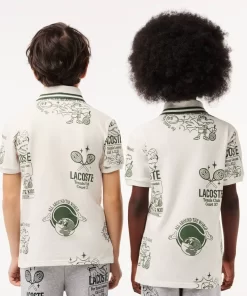 Polo Imprime Graphique En Coton | Lacoste Best Sale