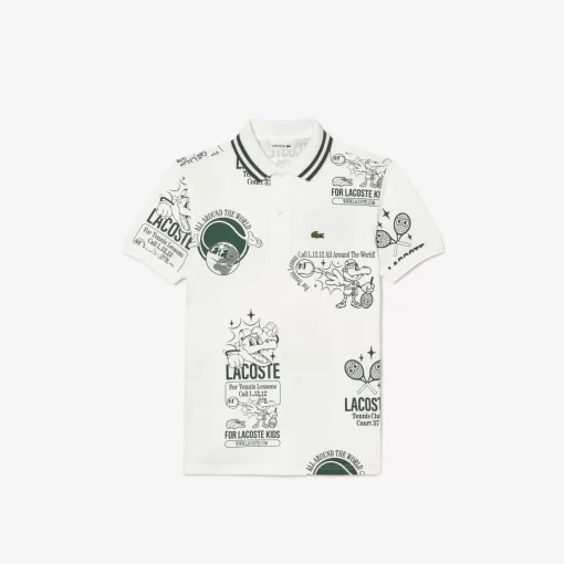 Polo Imprime Graphique En Coton | Lacoste Best Sale