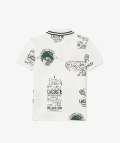 Polo Imprime Graphique En Coton | Lacoste Best Sale