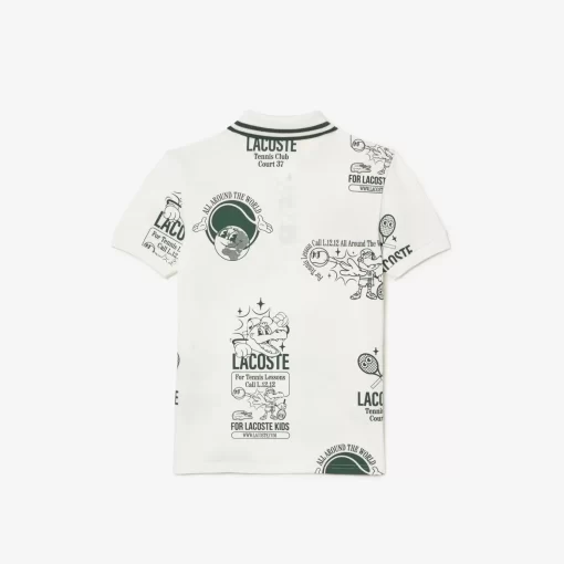 Polo Imprime Graphique En Coton | Lacoste Best Sale