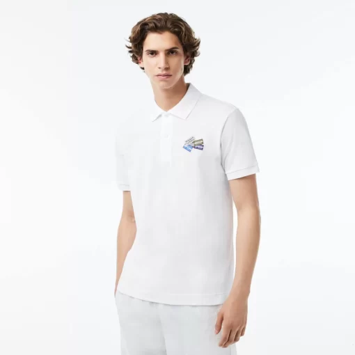 Polo L.12.12 En Petit Pique De Coton Avec Badges | Lacoste Store