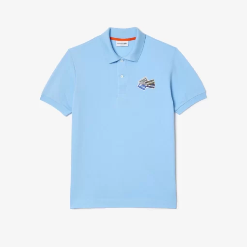 Polo L.12.12 En Petit Pique De Coton Avec Badges | Lacoste Discount