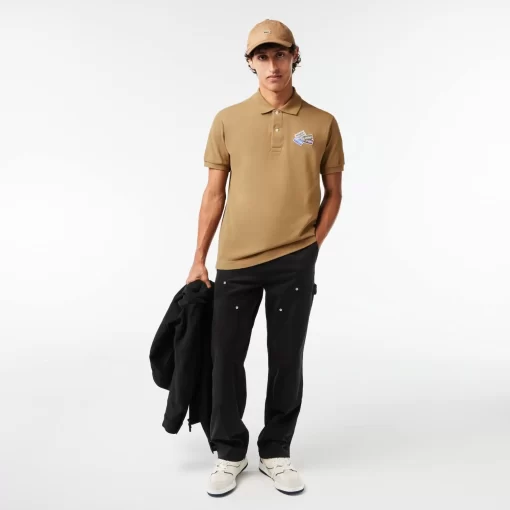 Polo L.12.12 En Petit Pique De Coton Avec Badges | Lacoste Outlet