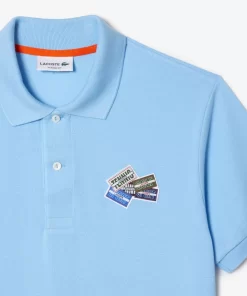 Polo L.12.12 En Petit Pique De Coton Avec Badges | Lacoste Discount