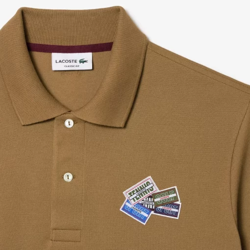 Polo L.12.12 En Petit Pique De Coton Avec Badges | Lacoste Outlet