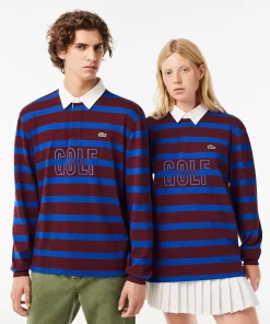 Polo Manches Longues A Rayures Inspiration Rugby | Lacoste Outlet