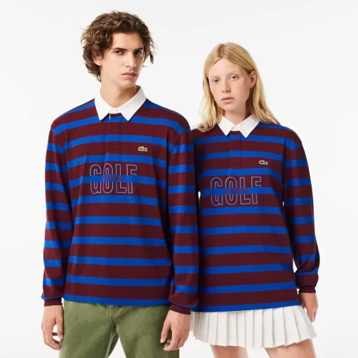 Polo Manches Longues A Rayures Inspiration Rugby | Lacoste Outlet