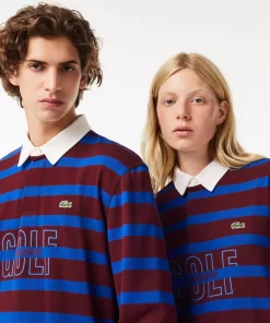 Polo Manches Longues A Rayures Inspiration Rugby | Lacoste Outlet