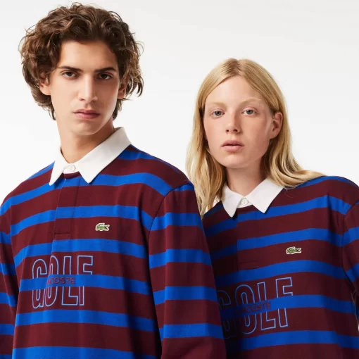 Polo Manches Longues A Rayures Inspiration Rugby | Lacoste Outlet