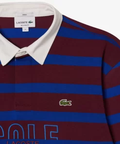 Polo Manches Longues A Rayures Inspiration Rugby | Lacoste Outlet