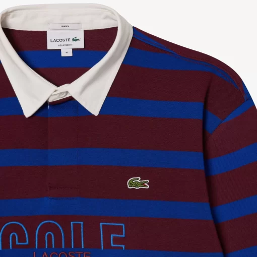 Polo Manches Longues A Rayures Inspiration Rugby | Lacoste Outlet