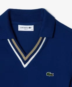 Polo Slim Fit Col V En Petit Pique Extensible | Lacoste Discount