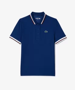 Polo Sport Avec Col Raye Contraste En Pique | Lacoste Fashion