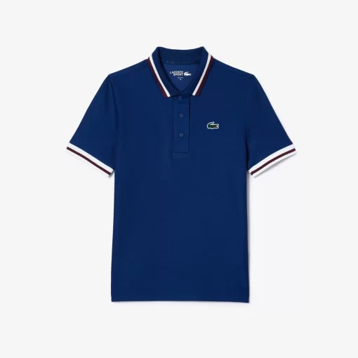 Polo Sport Avec Col Raye Contraste En Pique | Lacoste Fashion