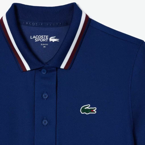 Polo Sport Avec Col Raye Contraste En Pique | Lacoste Fashion