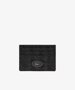 Porte-Cartes Avec Imprime Monogramme En Cuir | Lacoste Discount