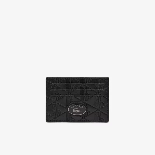 Porte-Cartes Avec Imprime Monogramme En Cuir | Lacoste Discount