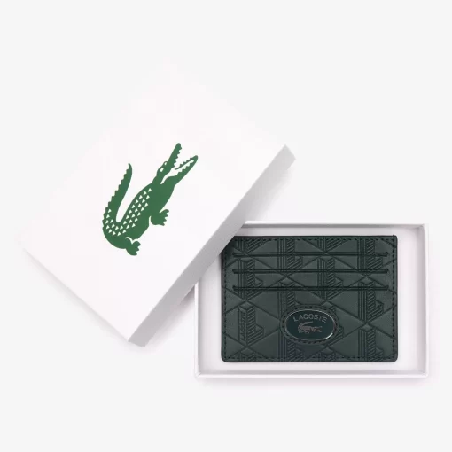 Porte-Cartes Avec Imprime Monogramme En Cuir | Lacoste New