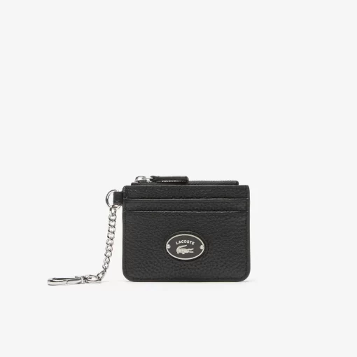 Porte-Cartes Femme Avec Mousqueton En Cuir Graine | Lacoste Fashion