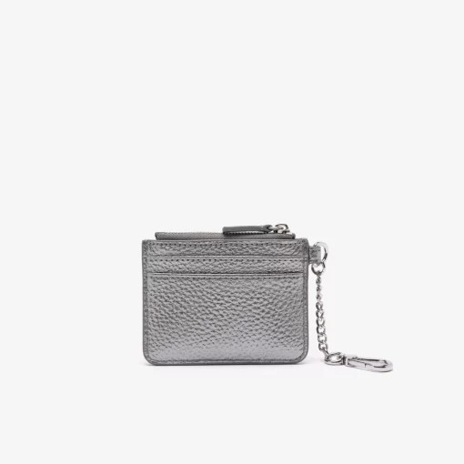 Porte-Cartes Femme Avec Mousqueton En Cuir Graine | Lacoste Store