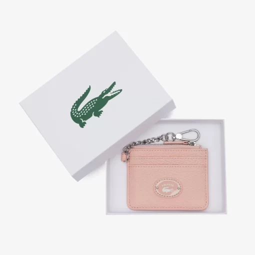 Porte-Cartes Femme Avec Mousqueton En Cuir Graine | Lacoste Cheap