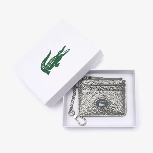 Porte-Cartes Femme Avec Mousqueton En Cuir Graine | Lacoste Store