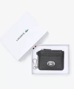 Porte-Cartes Femme Avec Mousqueton En Cuir Graine | Lacoste Fashion