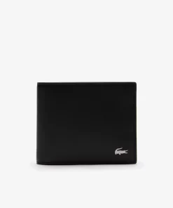 Portefeuille Fitzgerald En Cuir Uni 6 Cartes | Lacoste Outlet