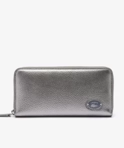 Portefeuille Zippe Femme Avec Plaque Metallique | Lacoste Cheap