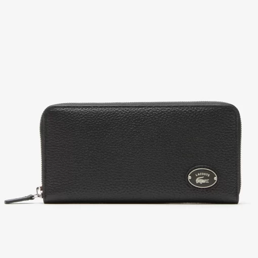 Portefeuille Zippe Femme Avec Plaque Metallique | Lacoste Cheap