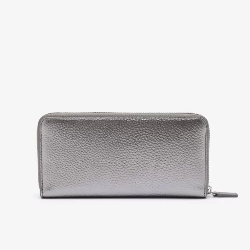 Portefeuille Zippe Femme Avec Plaque Metallique | Lacoste Cheap