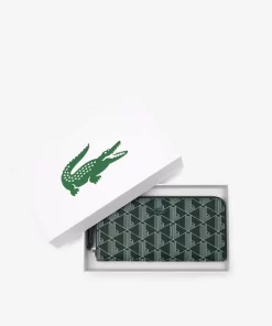 Portefeuille Zippe Femme Imprime Monogramme | Lacoste Best Sale