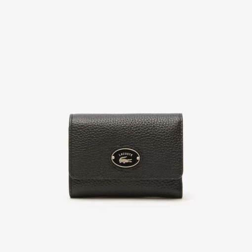 Porte-Monnaie A Rabat Femme En Cuir Graine | Lacoste Online