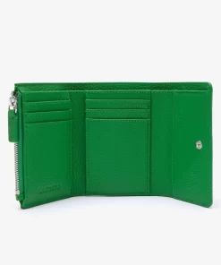 Porte-Monnaie A Rabat Femme En Cuir Graine | Lacoste New