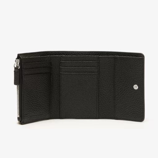 Porte-Monnaie A Rabat Femme En Cuir Graine | Lacoste Online