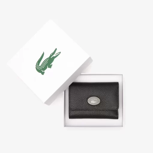 Porte-Monnaie A Rabat Femme En Cuir Graine | Lacoste Online