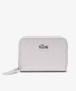 Porte-Monnaie Zip L.12.12 En Toile Enduite Argent | Lacoste Best